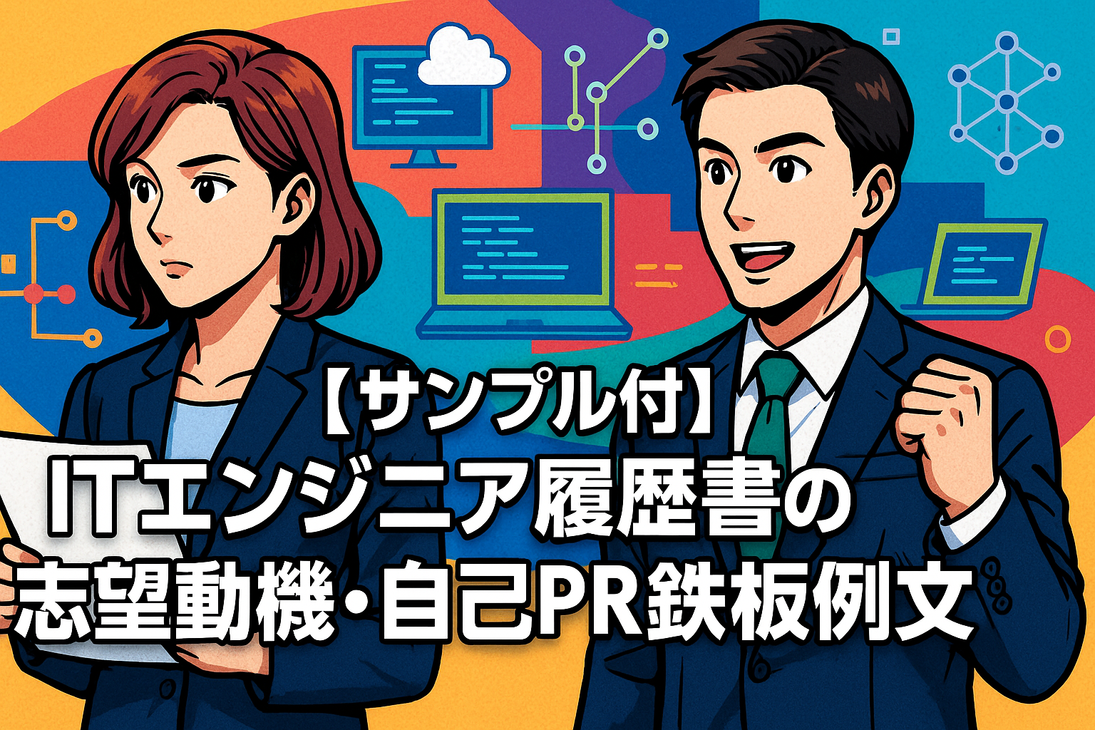 【サンプル付】ITエンジニア履歴書の志望動機・自己PR鉄板例文