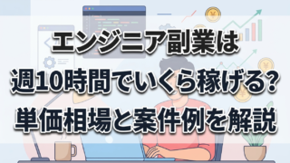 エンジニア副業は週10時間でいくら稼げる?単価相場と案件例を解説