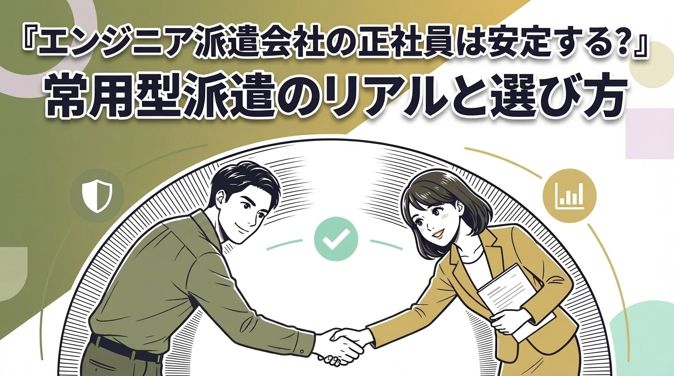 エンジニア派遣会社の正社員は安定する？常用型派遣のリアルと選び方